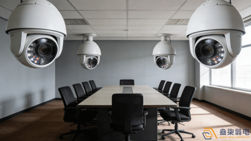 中型會議室監(jiān)控?cái)z像頭如何布置？